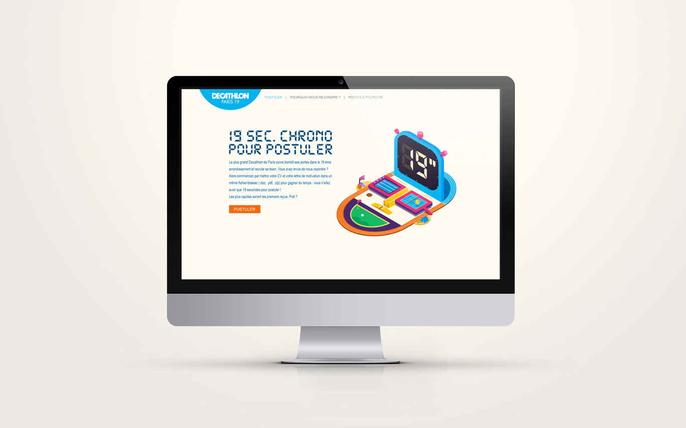 Decathlon 19 secondes chrono — accueil