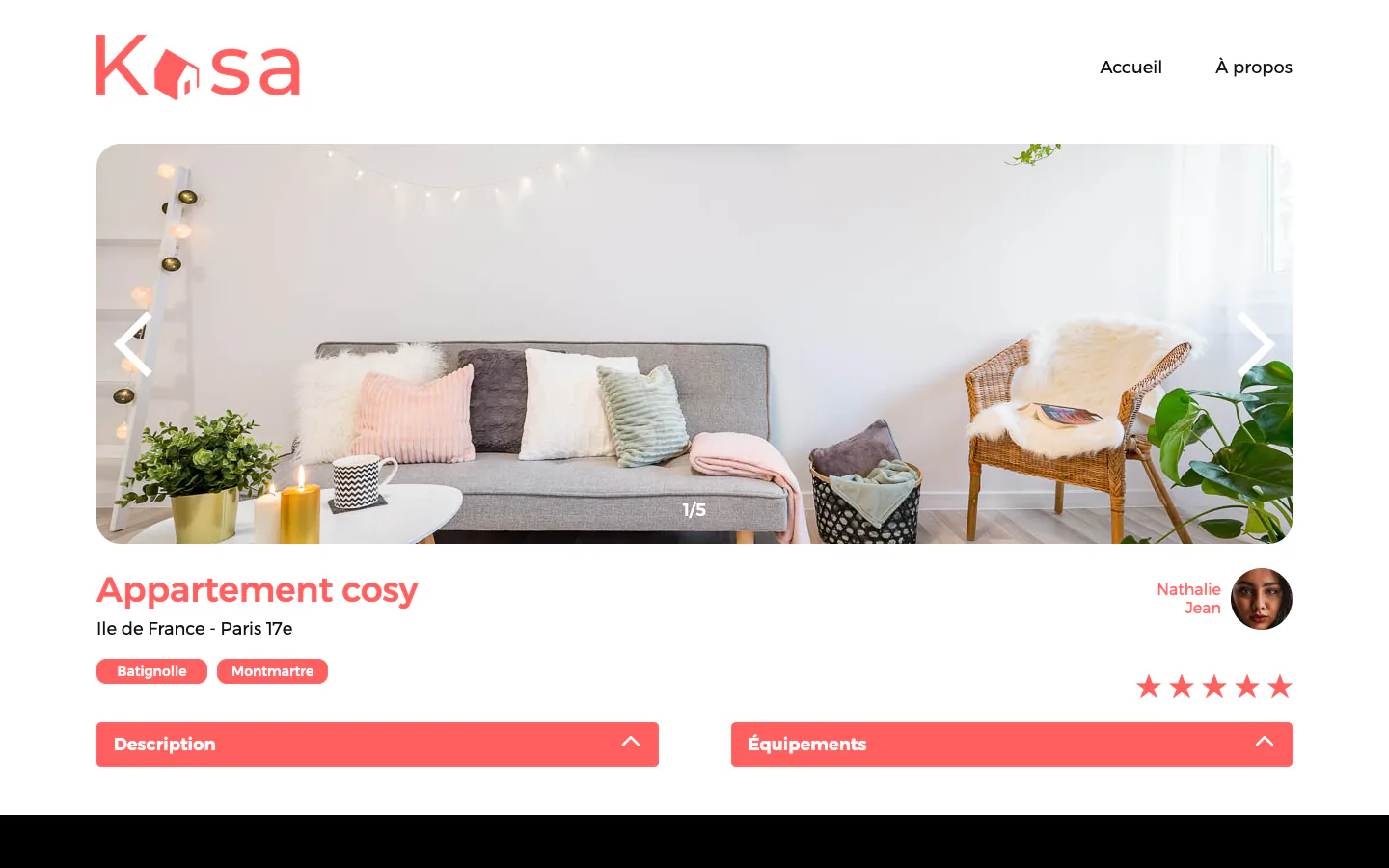 Fiche détaillée d’un logement Kasa